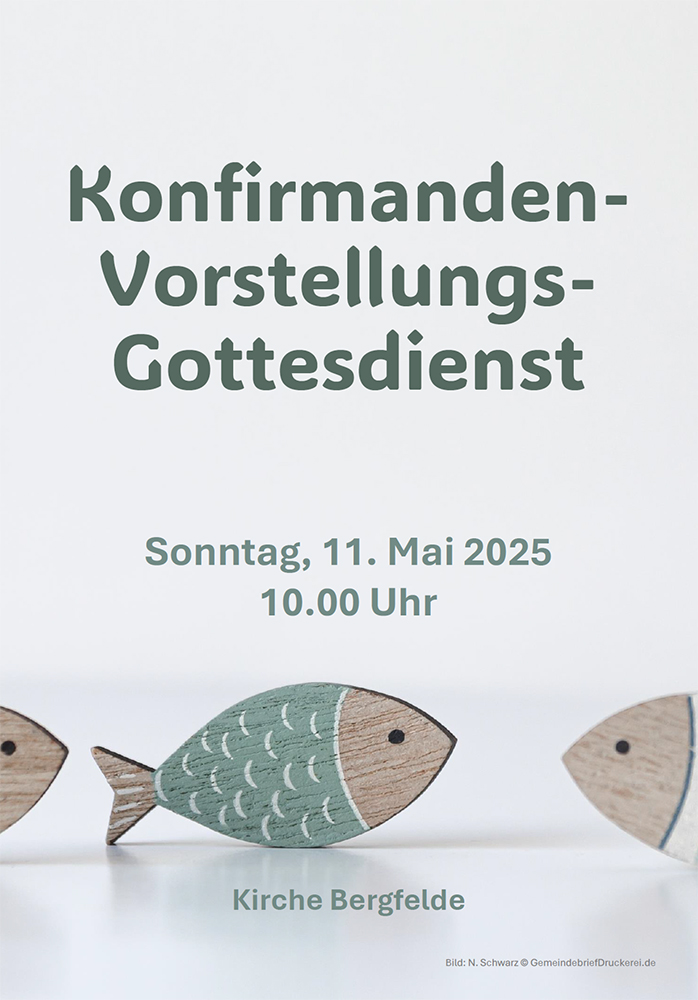 Plakat Konfirmandenvorstellung 11.05.2025