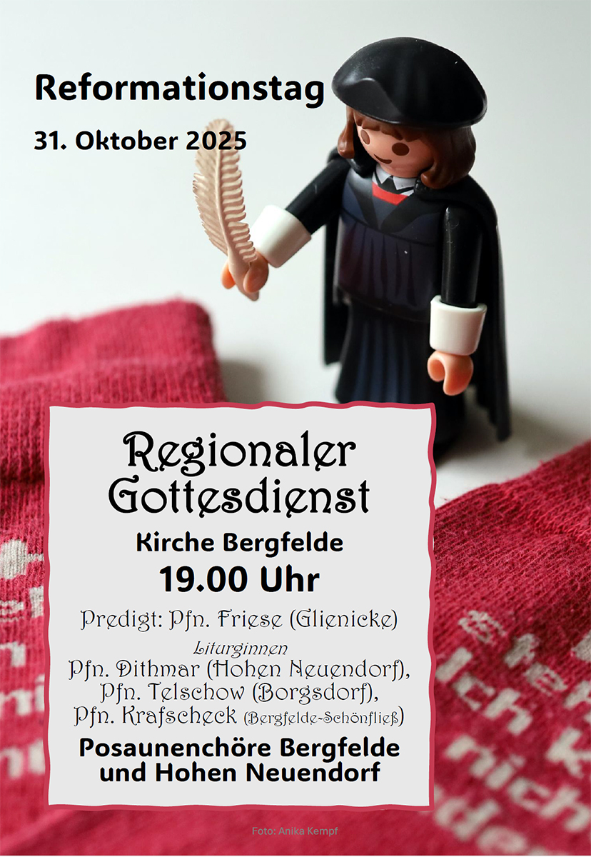 Plakat zum Reformationsgottesdienst