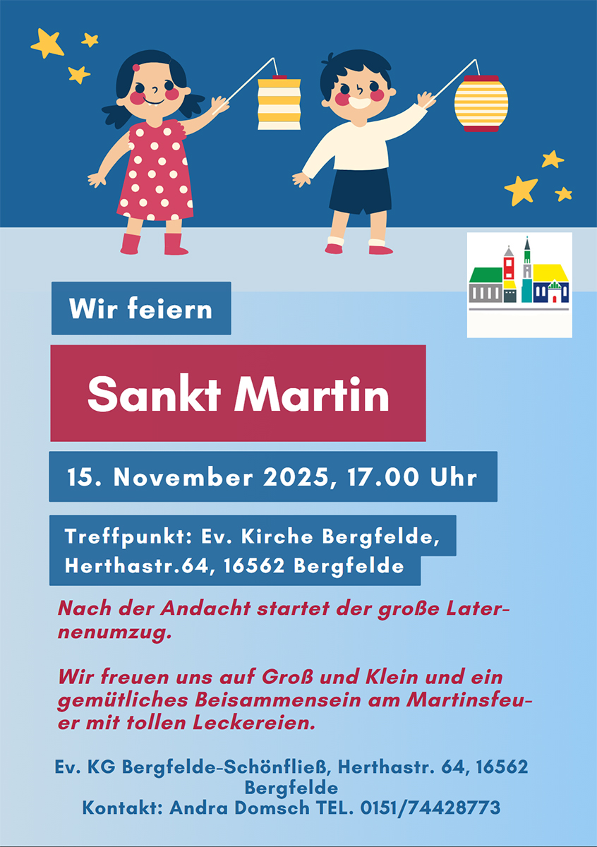 Plakat für die Martinsandacht