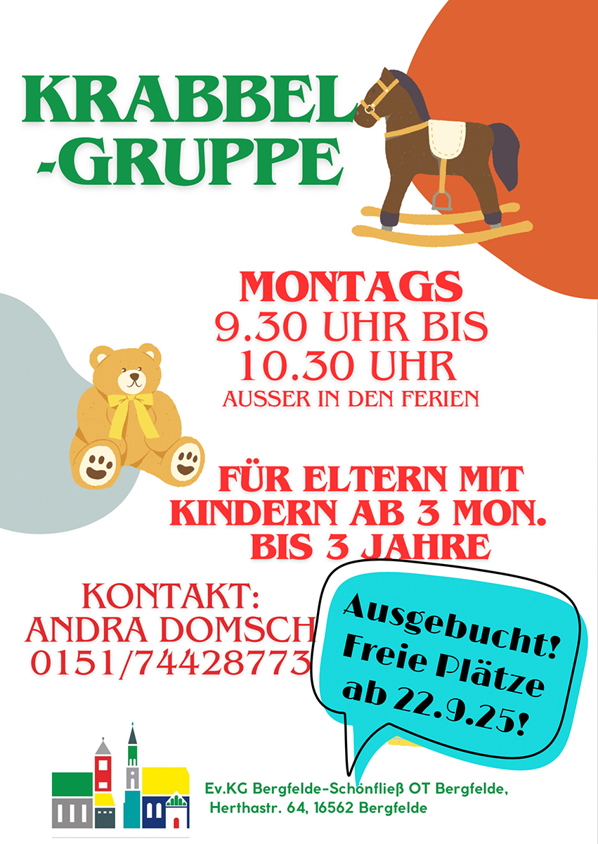 Plakat der Krabbelgruppe 