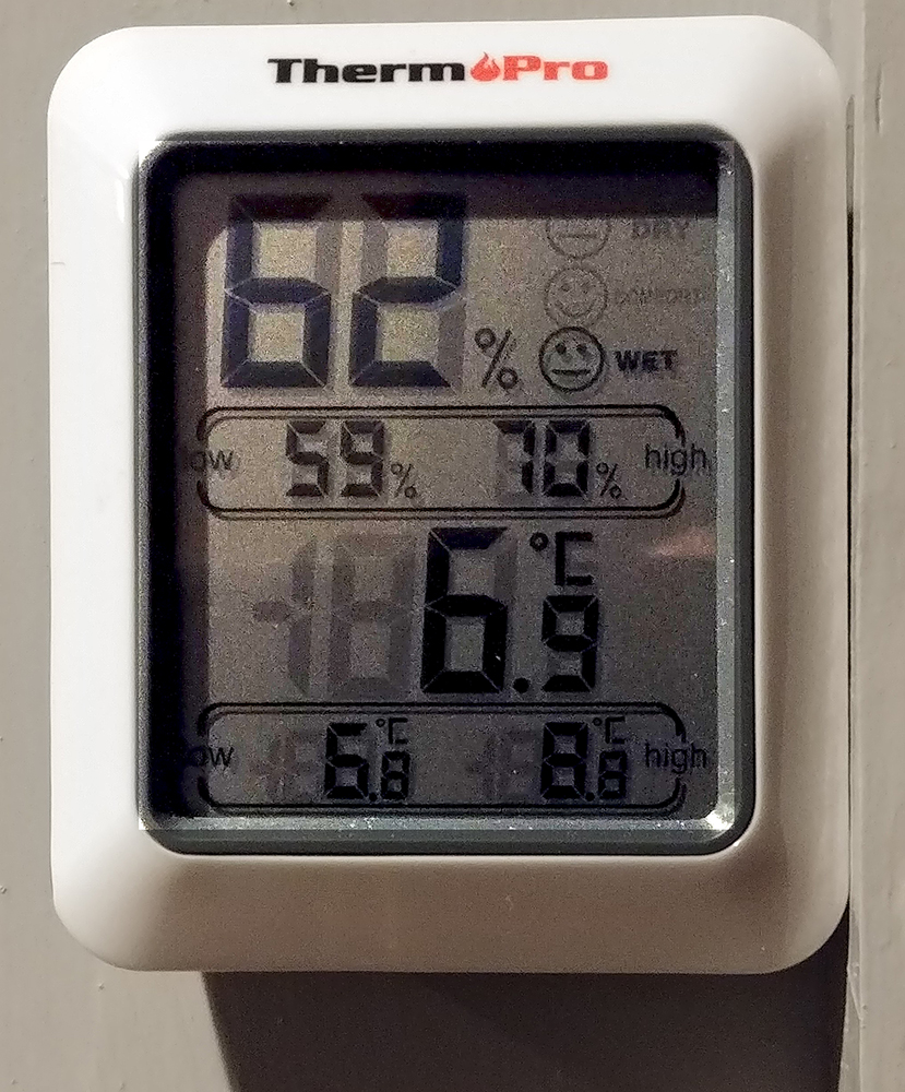 Temperaturmessung im Dezember 2024