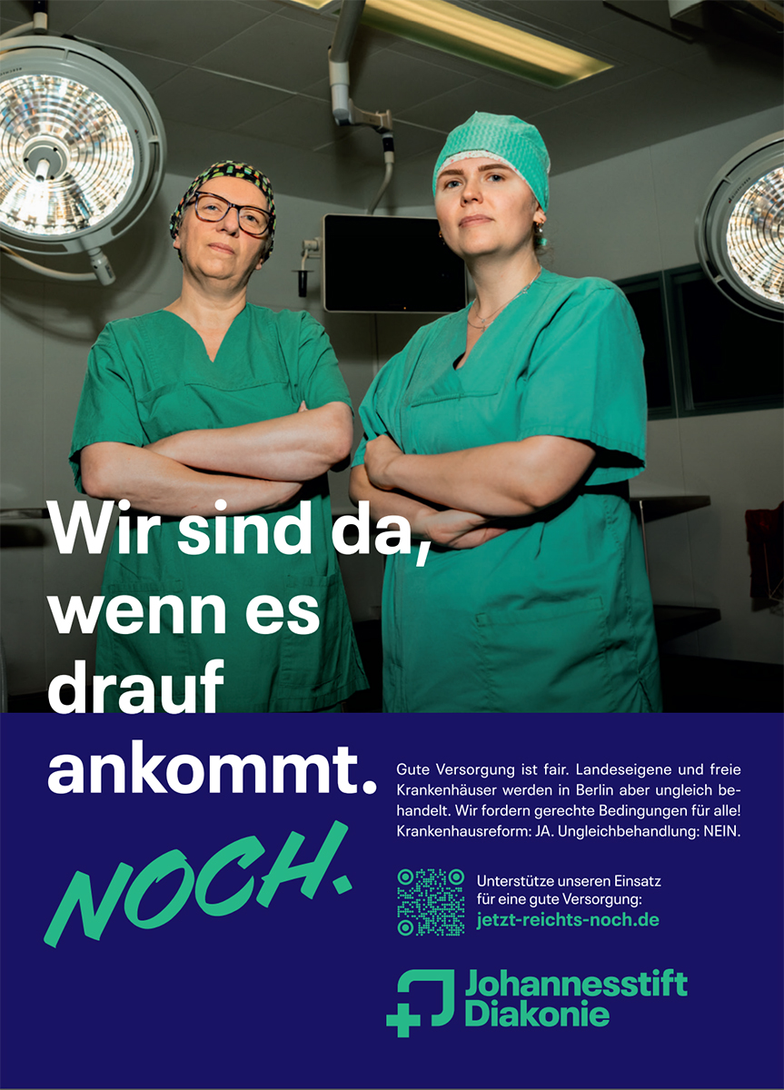 Plakat mit zwei Ärztinnen