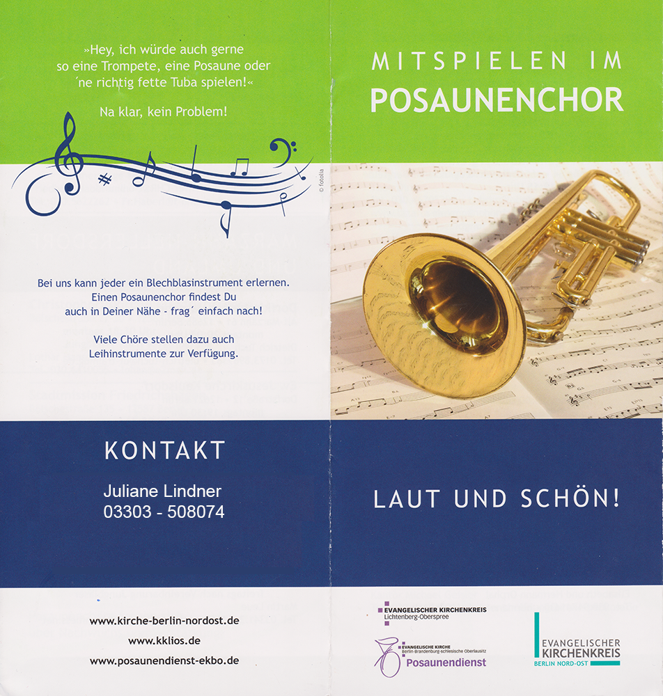 Flyer Posaunenchor Vorderseite